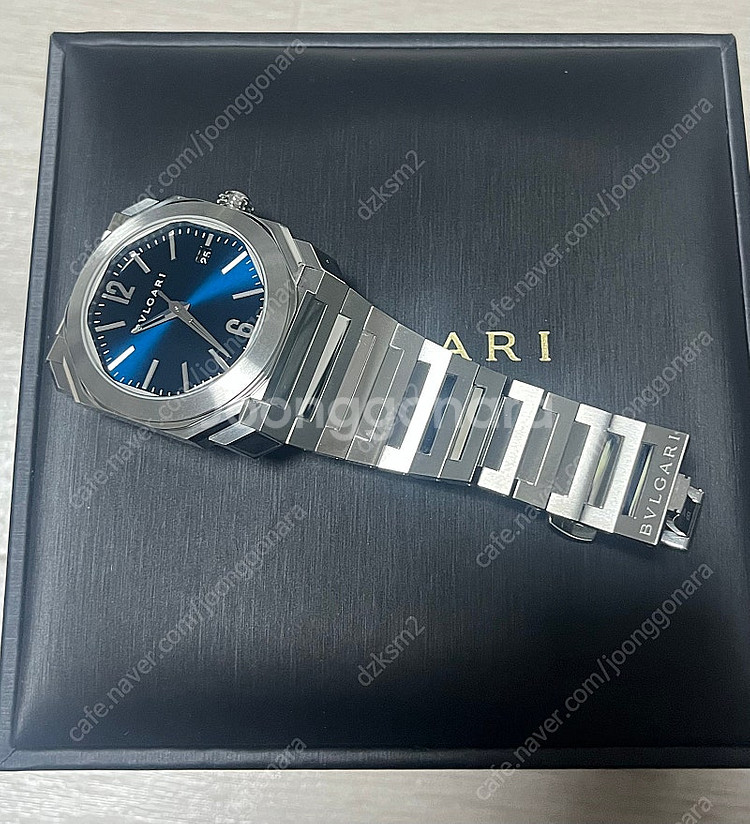 불가리 옥토 솔로템포 38mm 청판 가죽줄 포함 24.7 스탬핑--3