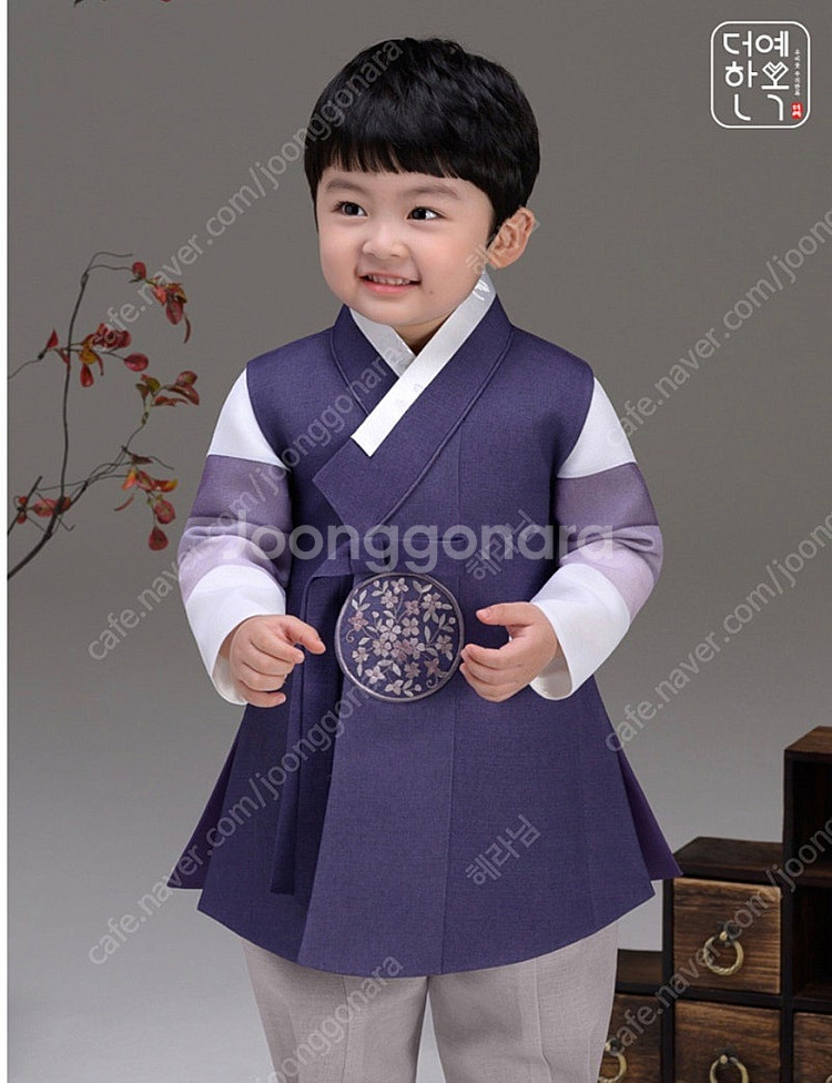[더예한복]보라단이 남아 아기,유아,아동한복(QT558...--0