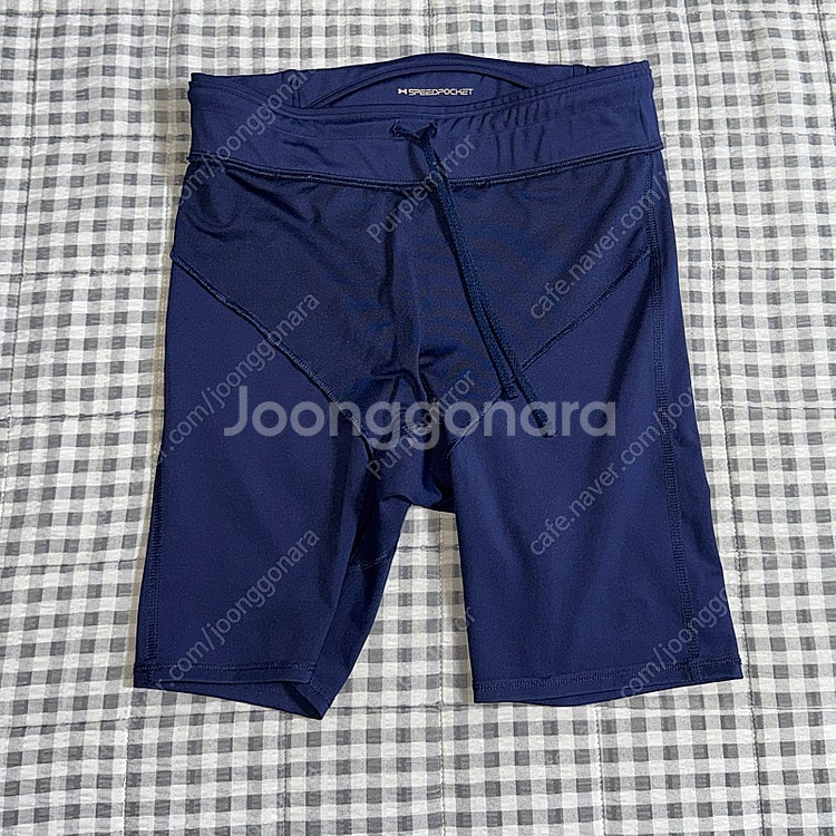 (L) 언더아머 UA 론치 1/2 런닝 타이즈 네이비--6