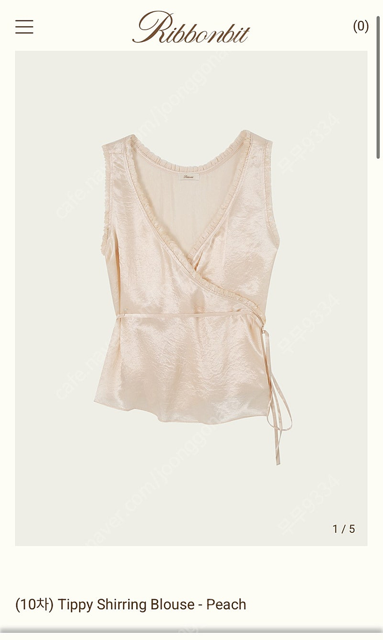 리본빛 Tippy Shirring Blouse - Peach(티피셔링블라우스) 이미지