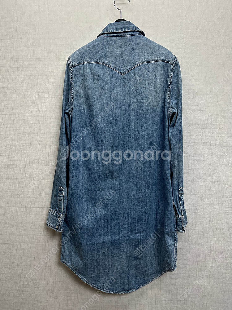 리바이스 데님 포켓 원피스 워싱 청 스커트 셔츠 85 ...--3