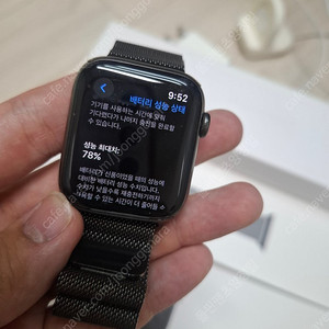 애플워치6 44mm 셀룰러 스테인리스 그래파이트색 팝니다. (정품스트랩 有)