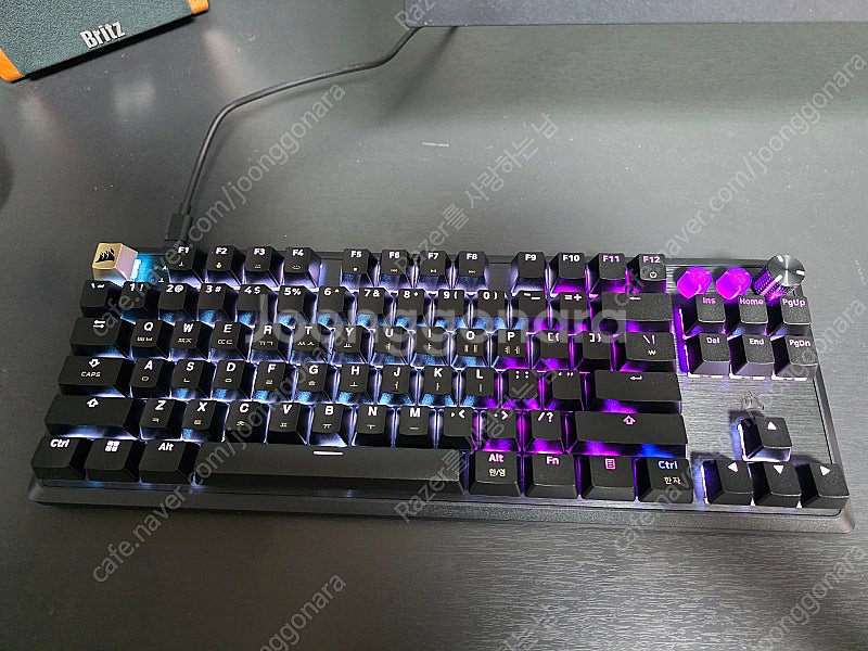 커세어 k70 pro tkl mgx + 골드 키캡 레피...--0