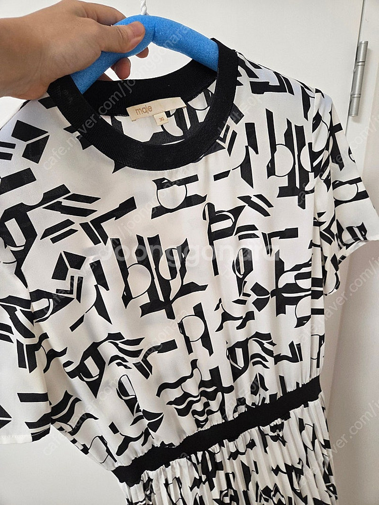 마쥬 36 블랙화이트원피스--2