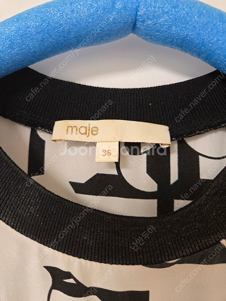 마쥬 36 블랙화이트원피스--4