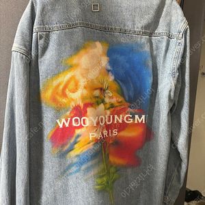우영미 스웨잉 플라워 데님 셔츠 블루 48 W243SH16985