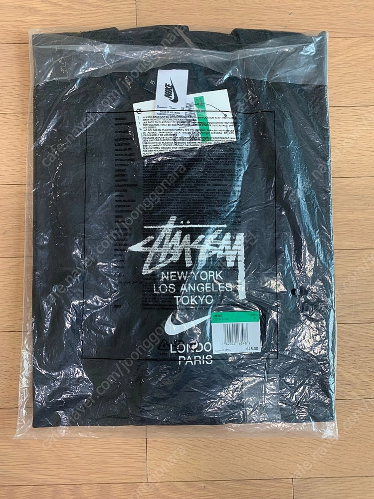 [XL] 나이키 x 스투시 나투시 월드투어 반팔 티셔츠 블랙 이미지