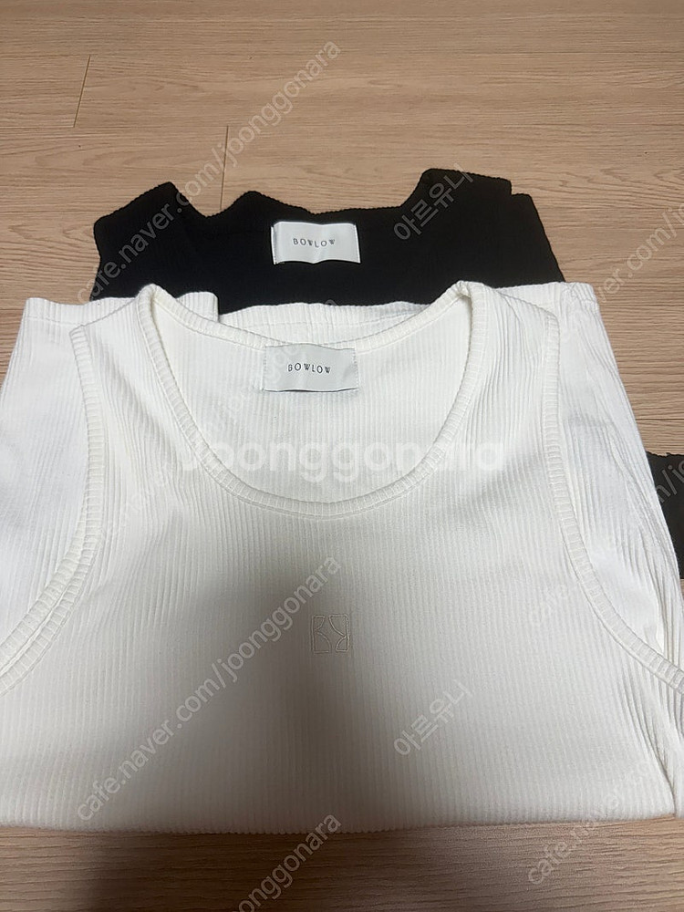 [새상품]바우로 프로덕트 리브드 로고 슬리브리스 아이보...--1