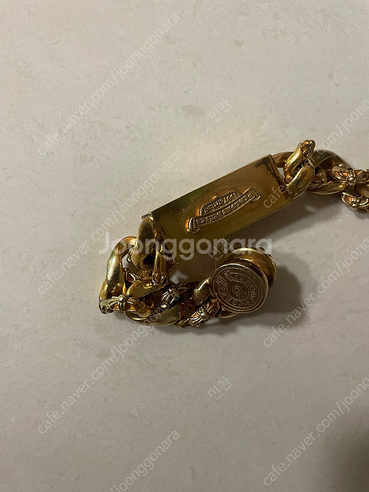 22k 제작 크롬하츠 플로랄집게팔찌--1