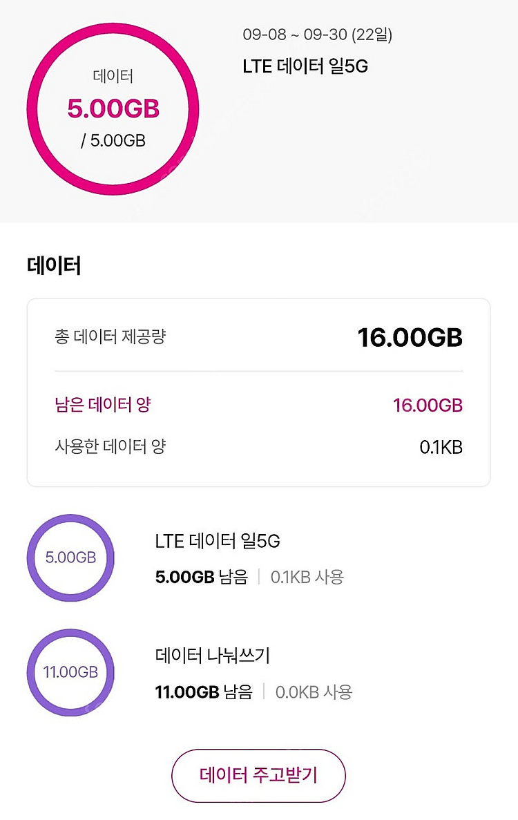 LG 유플러스 데이터 2G--0
