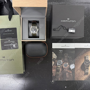 해밀턴 카키필드 메커니컬 38mm 검판