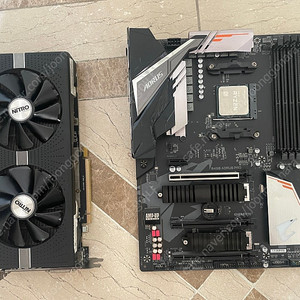 기가바이트 B450 어로스 프로 / RX570 그래픽카드 / 라이젠 3300X