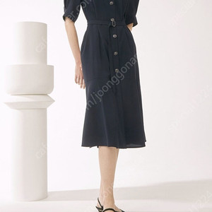 마인 배리모어 칼라 드레스 (한섬 타임 랑방 더캐)