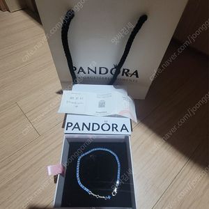 정품)판도라팔찌 스파클링 블루테니스 브레이슬릿