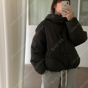 타프타 소파 후드 덕다운 패딩