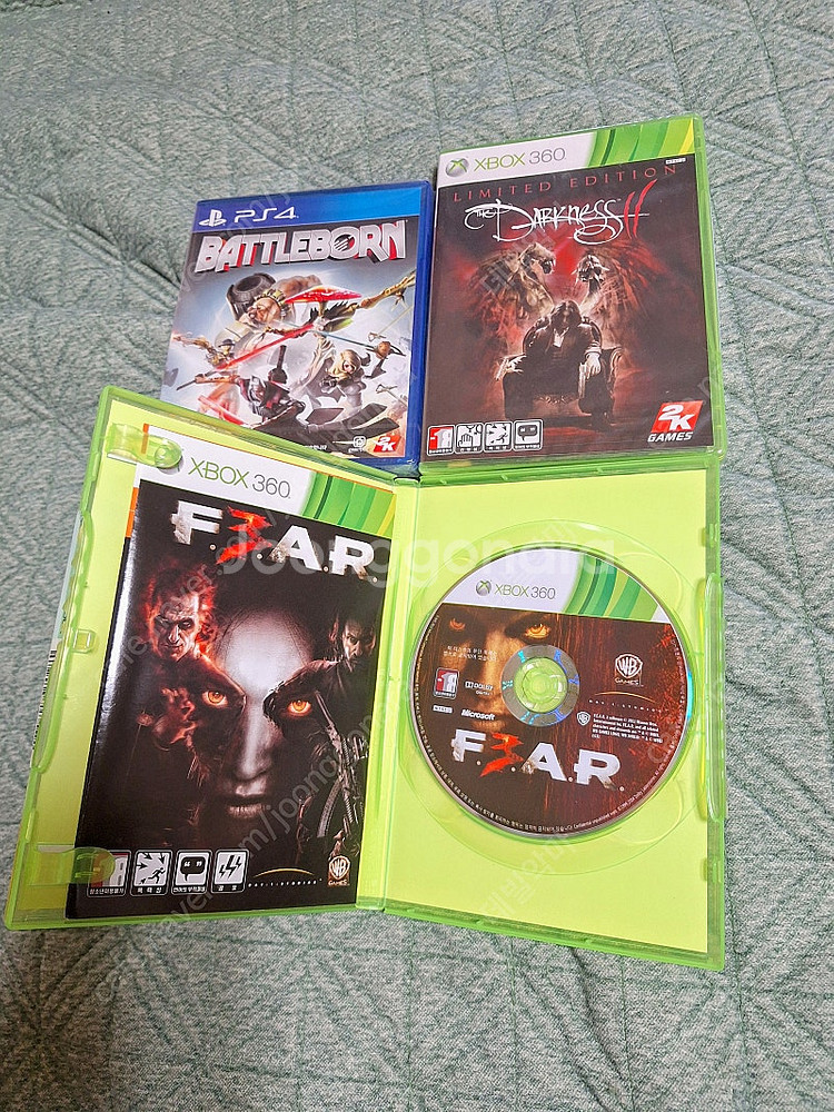 (가격재인하)xbox360 다크니스2새제품,피어3/ps4 배틀본새제품 1~3천원대에 싸게 팝니다.--1