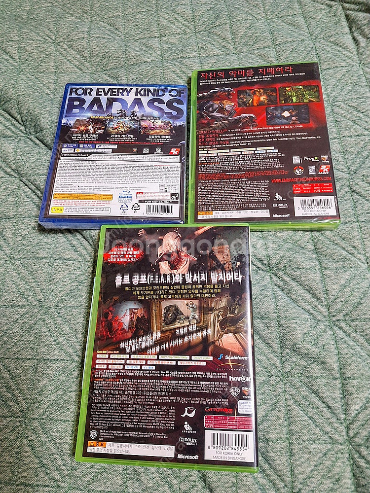 (가격재인하)xbox360 다크니스2새제품,피어3/ps4 배틀본새제품 1~3천원대에 싸게 팝니다.--2