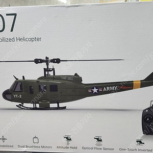인천-YUXIANG F07 UH-1D RC 헬리콥터 장난감, 성인용 1/34 스케일 2.4G 6CH 6G/3D 안정화 항공기 6축 자이로 브러시리스 플라이바리스 헬리콥터 거의새제품