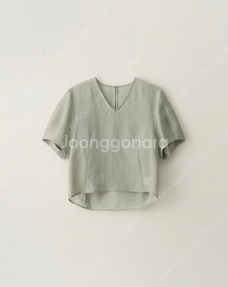 (급처) 시에 sie 릴리 퍼프 시어 블라우스 올리브--0