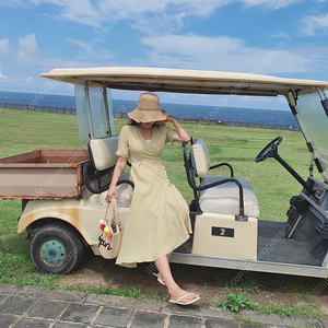 체크 랩 원피스 롱 드레스 여름 휴양지 휴가룩 몸매보정 프리사이즈 이미지