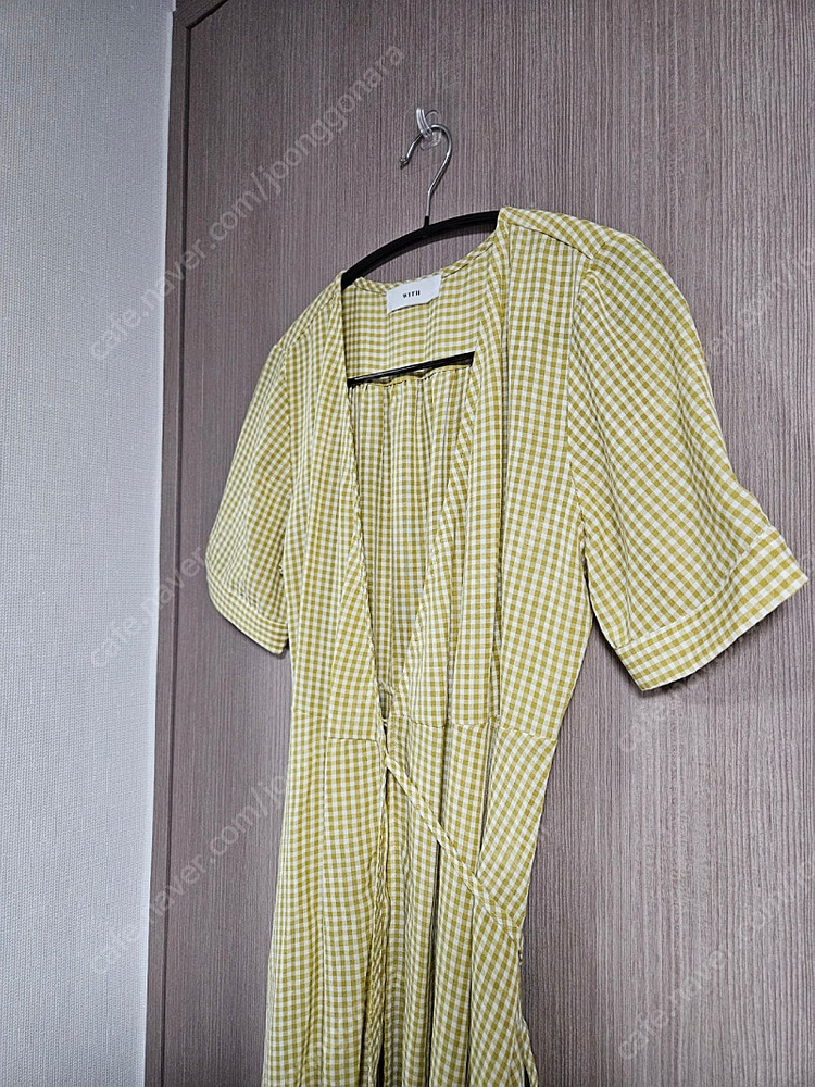 체크 랩 원피스 롱 드레스 여름 휴양지 휴가룩 몸매보정 프리사이즈 이미지