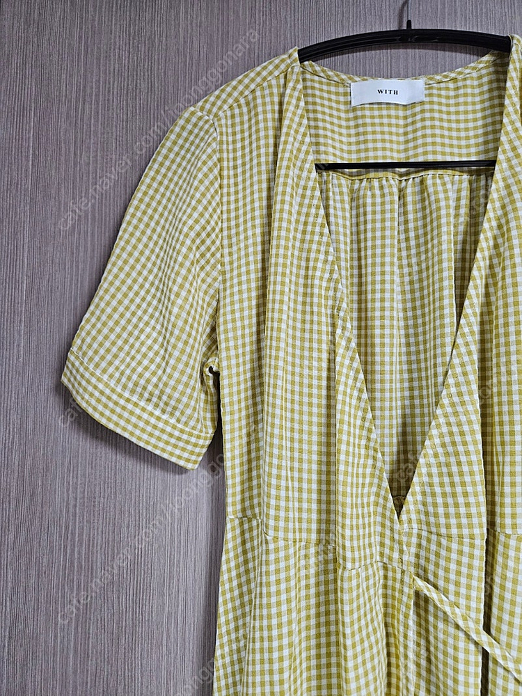 체크 랩 원피스 롱 드레스 여름 휴양지 휴가룩 몸매보정 프리사이즈 이미지