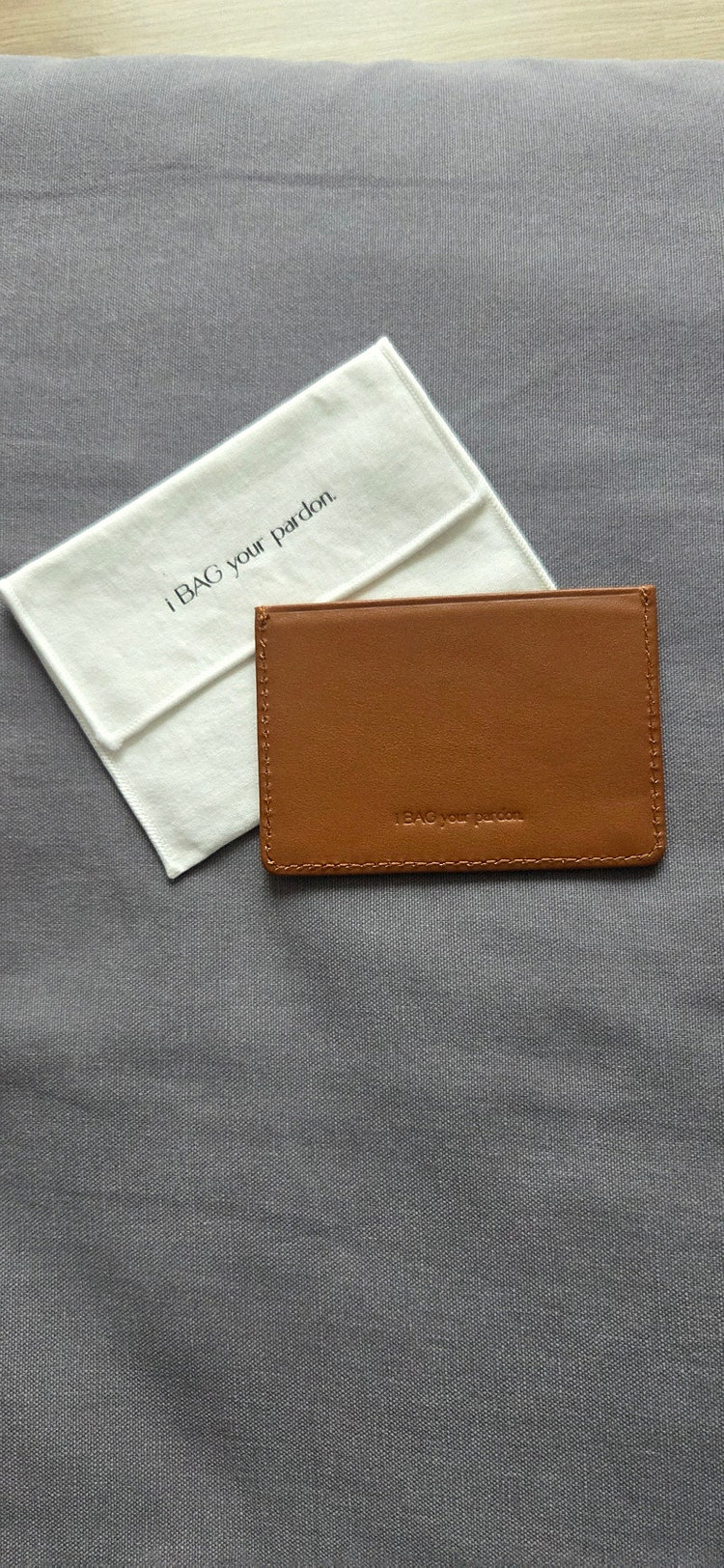 아이백유어파든 카드지갑 카멜 이미지