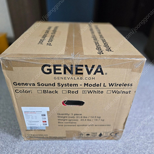 제네바 L 제네바 라지 화이트 미개봉 스탠드 포함