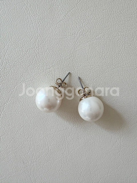 진주 귀걸이 (13mm)- 새상품--1