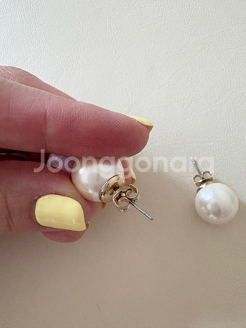 진주 귀걸이 (13mm)- 새상품--2