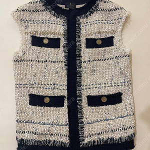랑방 트위드 베스트