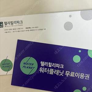 웰리힐리파크 워터플래닛 이용권 1장