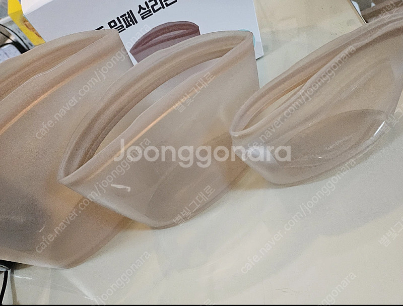 퍼기 3중 밀폐 실리콘지퍼백 세트--2