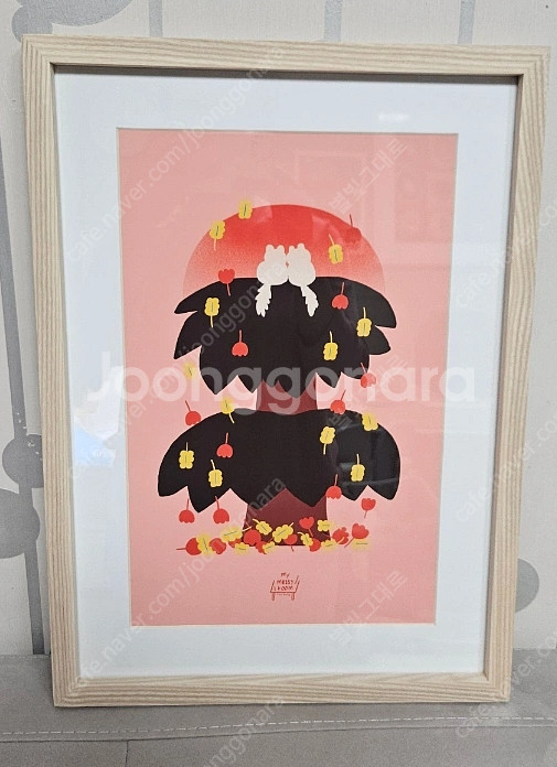 풍수인테리어에좋은 고양이 액자 A3, 297x420mm...--0