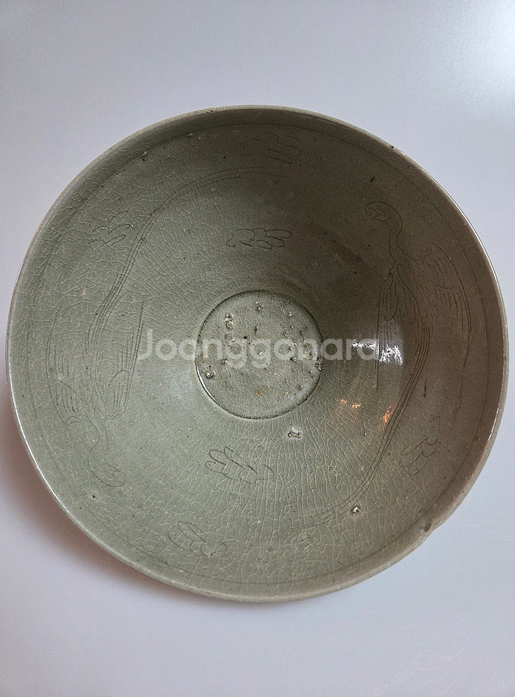 고도자기 고려전기 고려청자 앵무운문(鸚鵡雲文) 다완--2