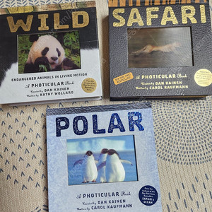 움직이는 책 포티큘러북 3권 ' safari. polar. wild