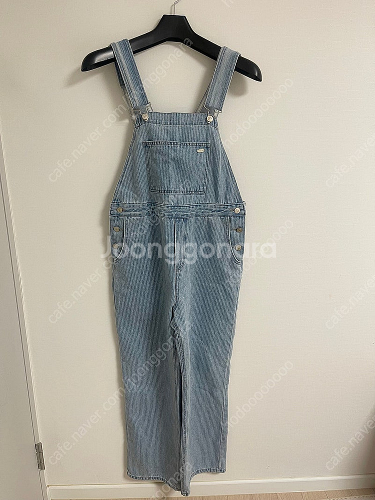 아카이브제이투유 스트라이프 데님 오버롤 새상품--3