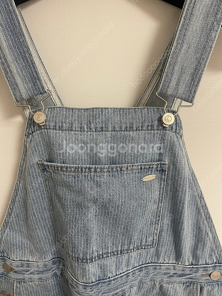 아카이브제이투유 스트라이프 데님 오버롤 새상품--4