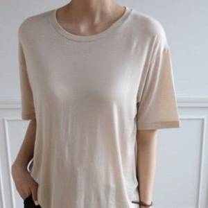 텐셀티 기본 반팔티셔츠 베이지