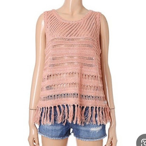 무배 새옷 S 밑단수술 짜임 베스트 써스데이아일랜드 코랄,그린