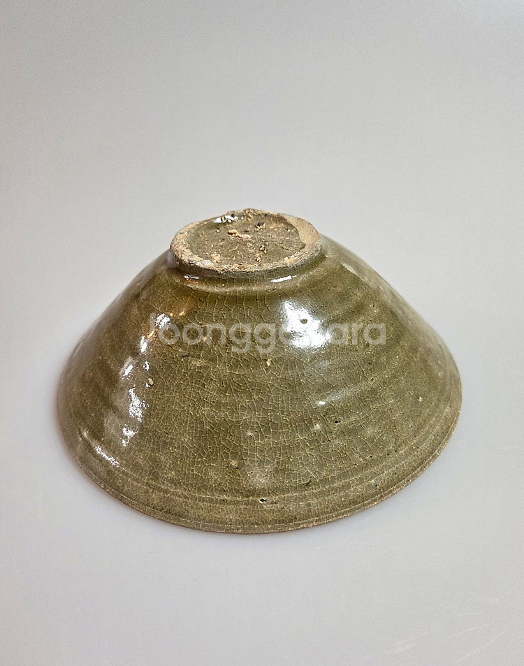 고미술품 고려시대 전기 고려청자 황청자 다완--2