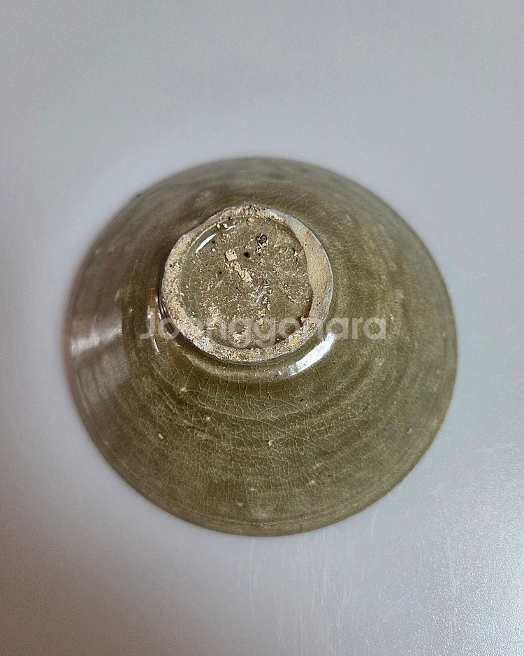 고미술품 고려시대 전기 고려청자 황청자 다완--3