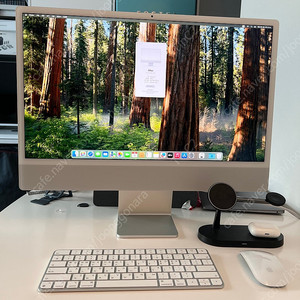 아이맥 iMac M1 16GB/256GB 실버 S급 풀박스 풀구성 78만