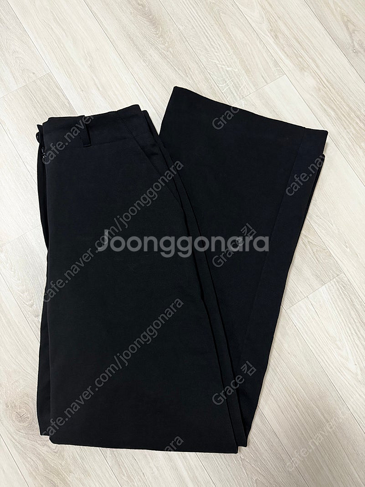 그레이룸 코튼스판 와이드슬랙스 블랙 xs--3