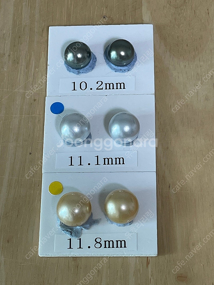 남양 진주 귀걸이 3종 판매합니다.(골드,타히티 흑진주,실버)--0