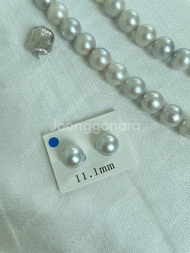 남양 진주 귀걸이 3종 판매합니다.(골드,타히티 흑진주,실버)--6