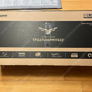 4k 게이밍모니터 TFG27U16PM1152Z Fast IPS QD Mini LED 듀얼모드 게이밍 무결점 개봉품 판매합니다.