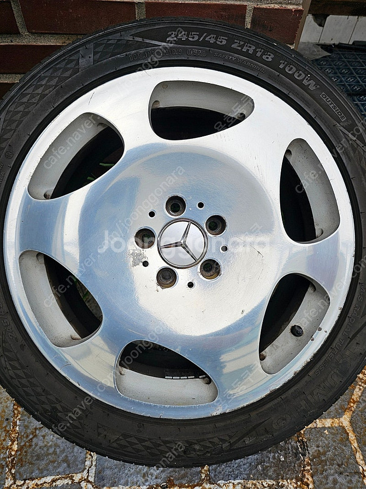 벤츠s600 떡판휠 방패휠 18인치 휠타이어 한대분 팝니다--0