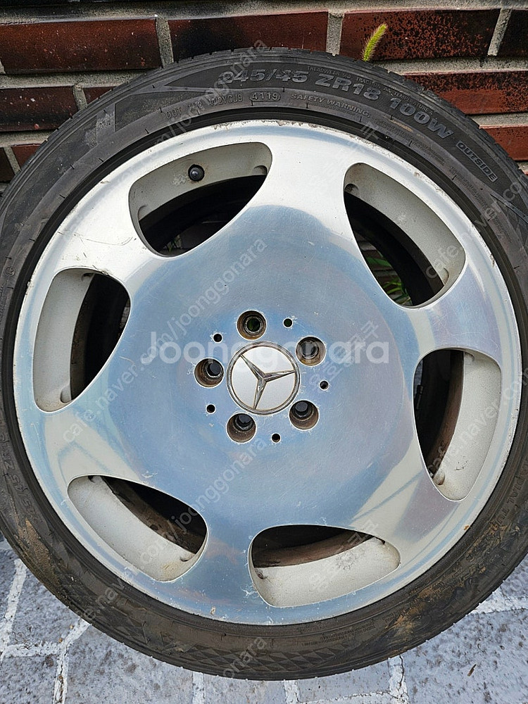 벤츠s600 떡판휠 방패휠 18인치 휠타이어 한대분 팝니다--2