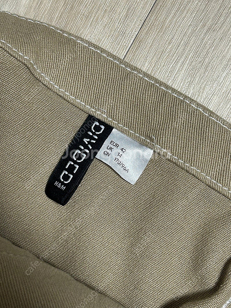 H&M 데님 멜빵 원피스 베이지 (반택포)--3